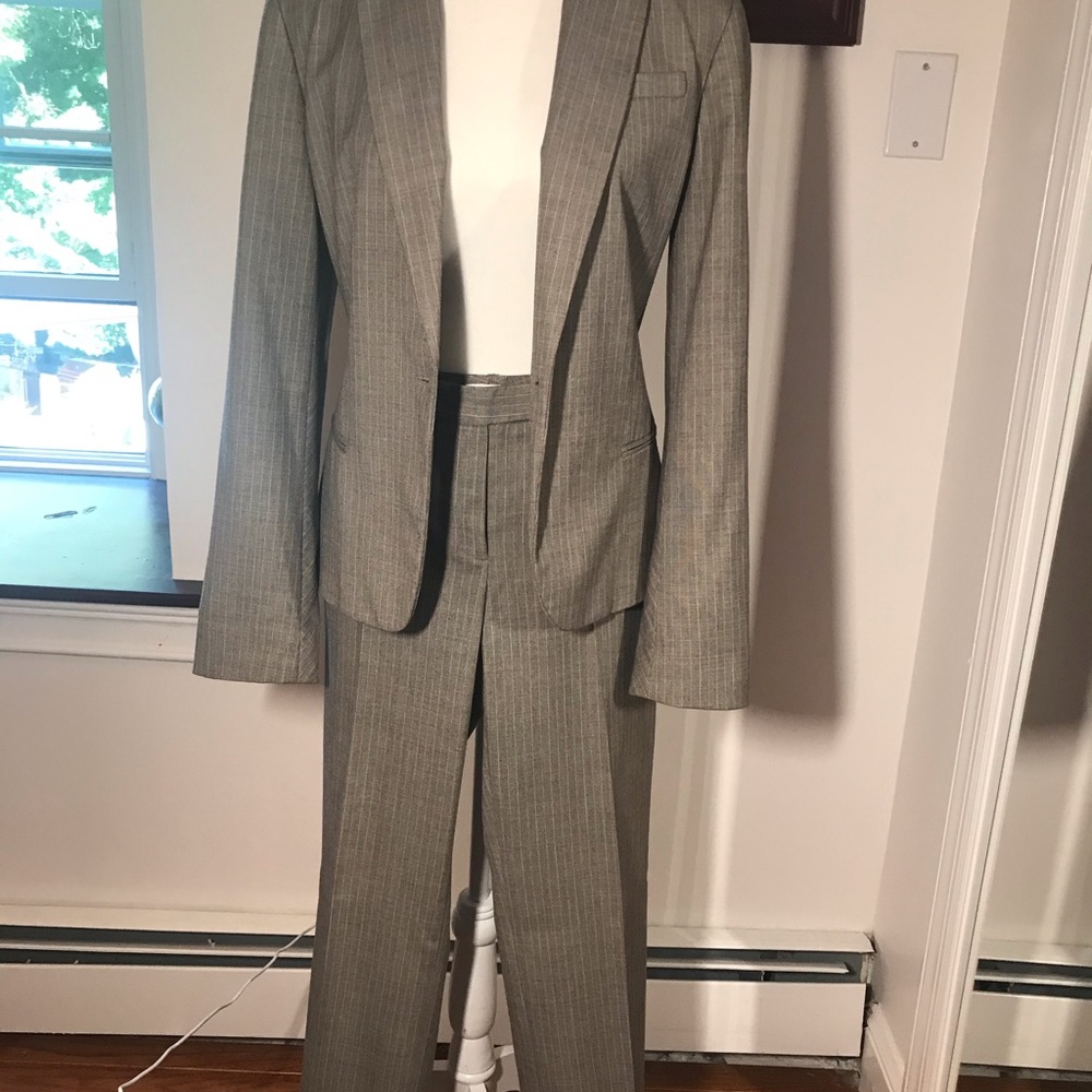 Calvin Klein pin striped suit